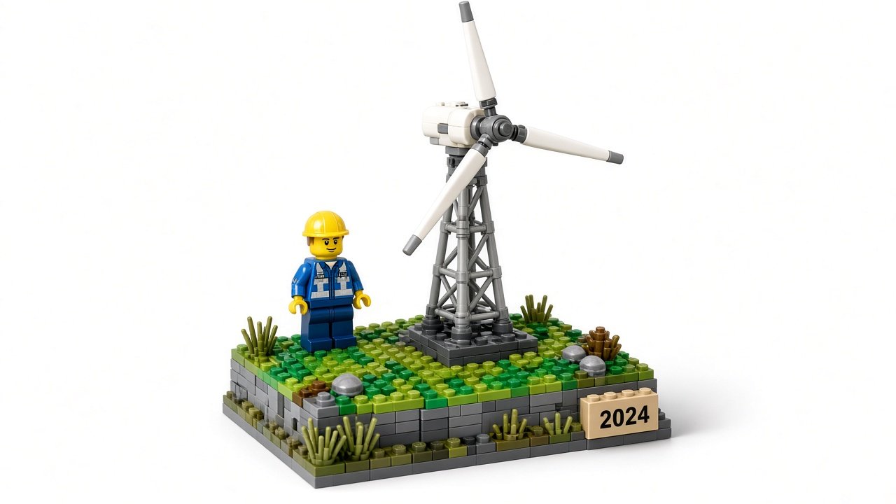 Wind turbine brick gift set