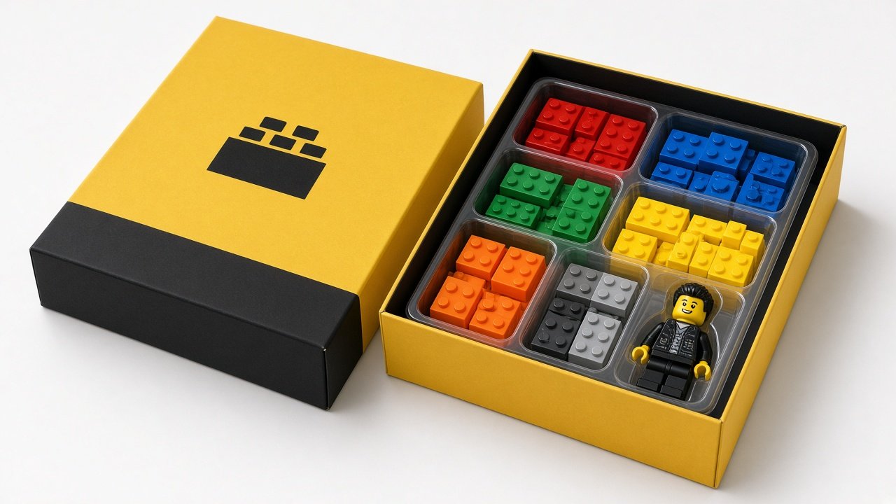 Branded brick set packaging